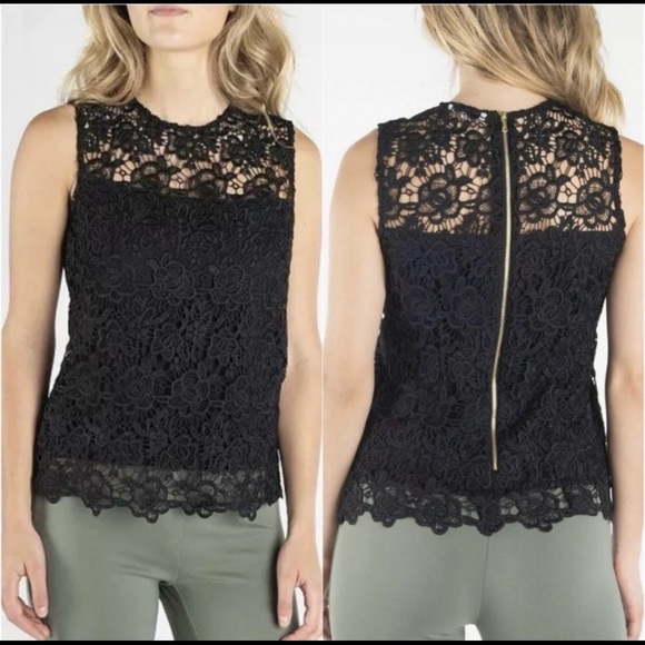 NWT Nanette Lepore Lace Black Sleeveless B… - Picture 1 of 2